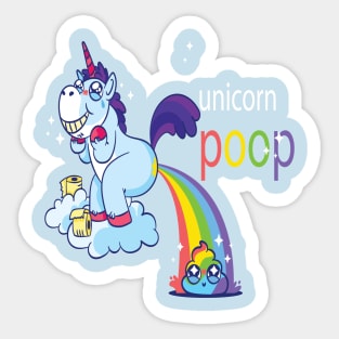 Unicorn Rainbow Poop Emoji Shirt Unicorn Lover Gift Sticker